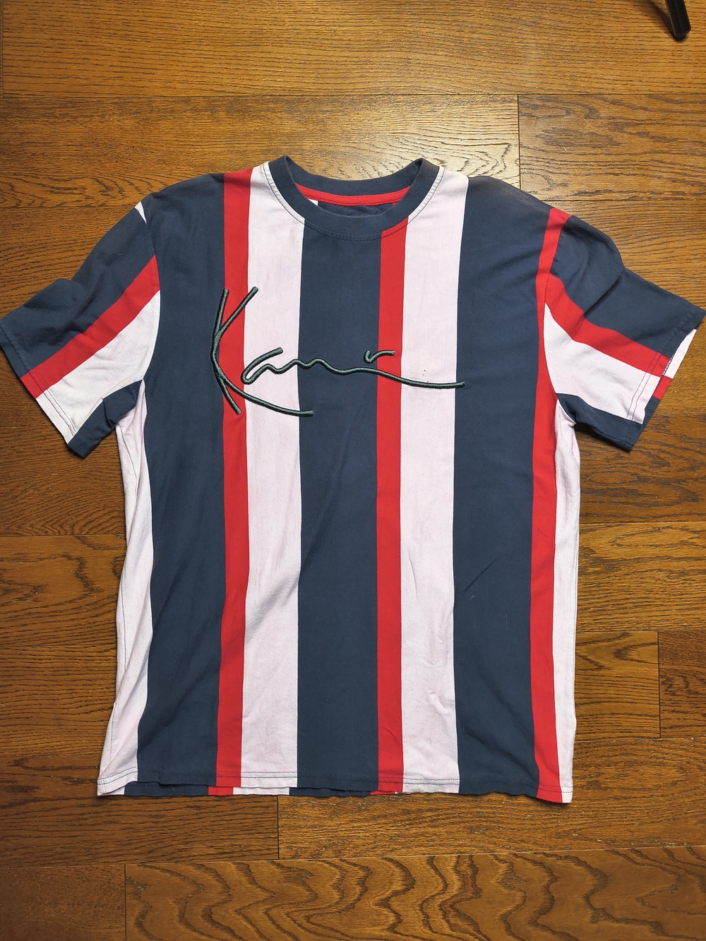 Karl Kani Signature Striped T-Shirt Navy Red White L